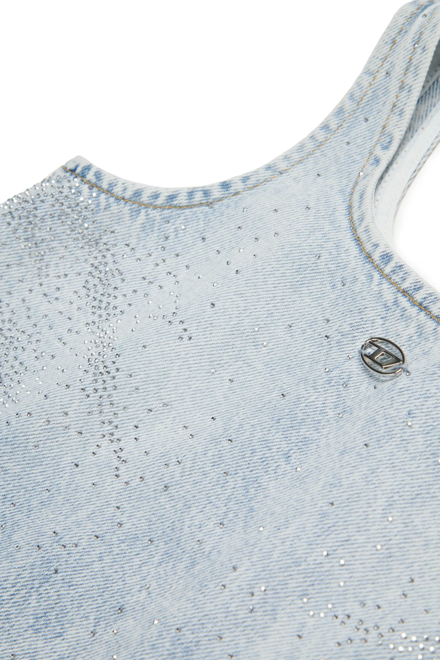 DIESEL Abito in denim chiaro con microstones | Bambino Vestiti | Denim-Mania