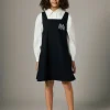 MARNI Abito in gabardina con logo Rhinestones | Vestiti