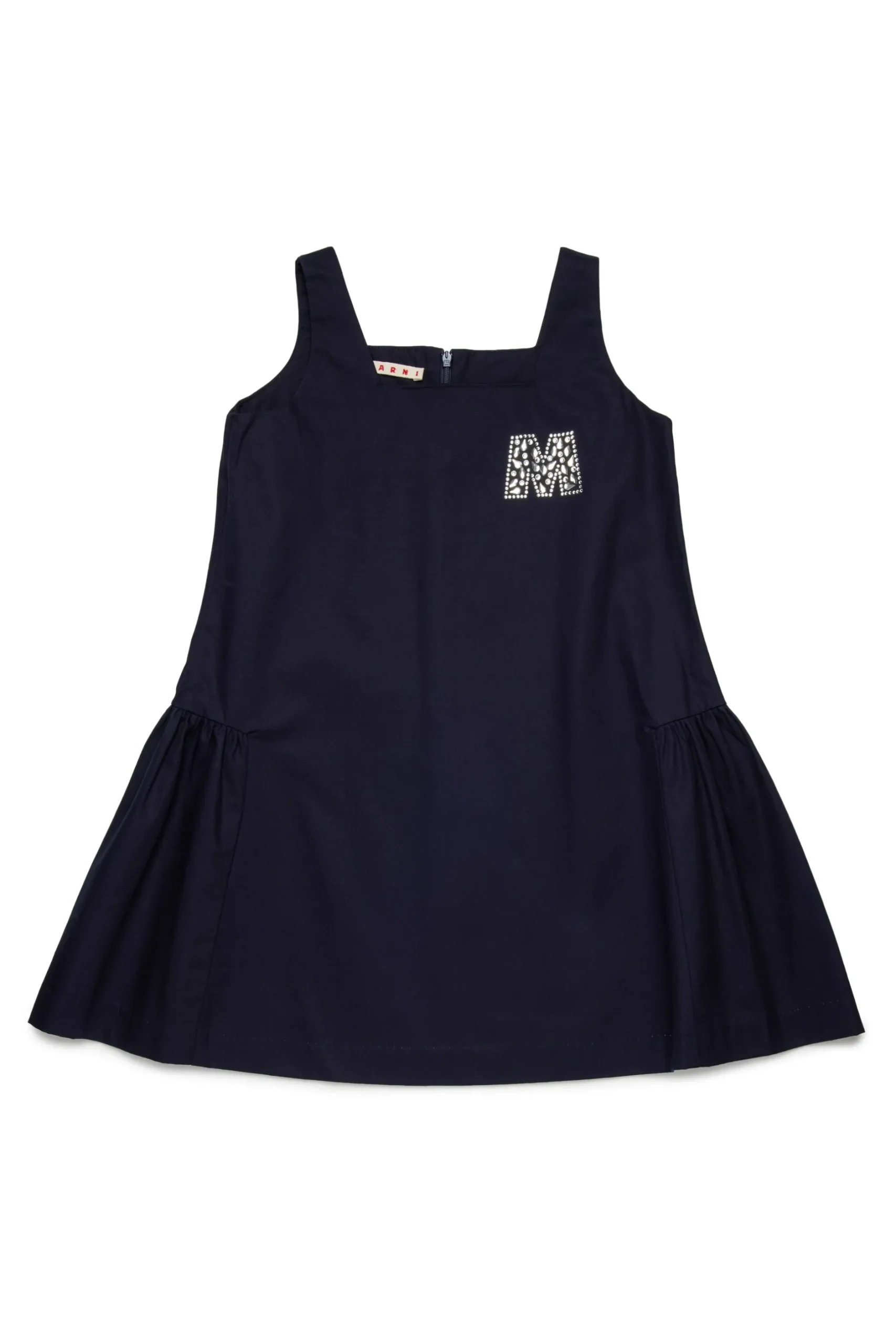 MARNI Abito in gabardina con logo Rhinestones | Vestiti