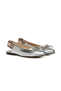 N°21 Ballerine slingback effetto specchio con fiocco | Bambino Sandali E Ciabatte | Ciabatte E Sandali