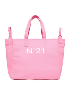 N°21 Borsa shopper in canvas con logo | Bambino Borse E Zaini | Logomania