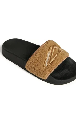 DSQUARED2 Branded teddy slides | Bambino Sandali E Ciabatte | Ciabatte E Sandali