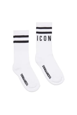 DSQUARED2 Calzini bianchi con logo Icon - 1 paio | Bambino Calzini | Logomania