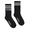 DSQUARED2 Calzini neri con logo Icon - 1 paio | Bambino Calzini | Logomania