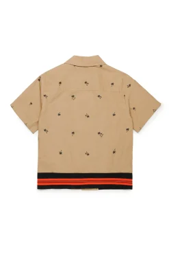 N°21 Camicia bowling in popeline allover Palms | Bambino Camicie