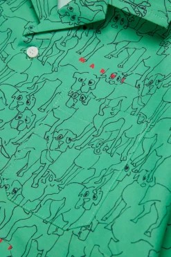 MARNI Camicia bowling in popeline allover Joy | Bambino Camicie | Camicie