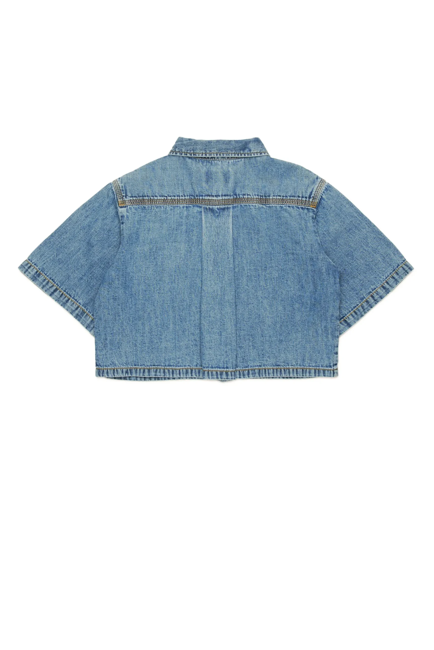 DIESEL Camicia cropped in denim leggero chiaro | Bambino Camicie | Denim-Mania