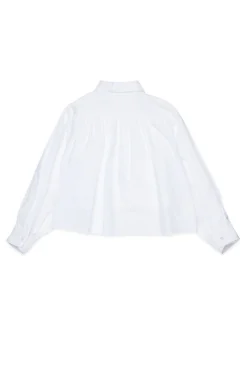 MM6 MAISON MARGIELA Camicia cropped in popeline con plissè sul retro | Bambino Camicie | Camicie