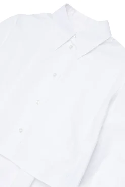 MM6 MAISON MARGIELA Camicia cropped in popeline con plissè sul retro | Bambino Camicie | Camicie