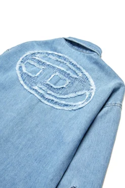 DIESEL Camicia in denim chiaro con maxi patch | Bambino Oval D By Diesel | Oval D By Diesel