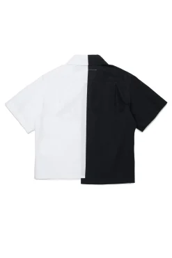 MM6 MAISON MARGIELA Camicia re-cut in popeline colorblock | Bambino Camicie | Logomania
