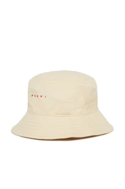 MARNI Cappello alla pescatora in gabardina con logo | Bambino Berretti E Cappelli | Logomania