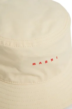 MARNI Cappello alla pescatora in gabardina con logo | Bambino Berretti E Cappelli | Logomania