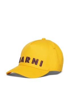 MARNI Cappello da baseball in gabardina con logo | Bambino Berretti E Cappelli | Logomania