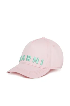 MARNI Cappello da baseball in gabardina con logo | Bambino Berretti E Cappelli | Logomania