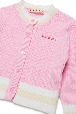 MARNI Cardigan in cotone con logo | Maglieria