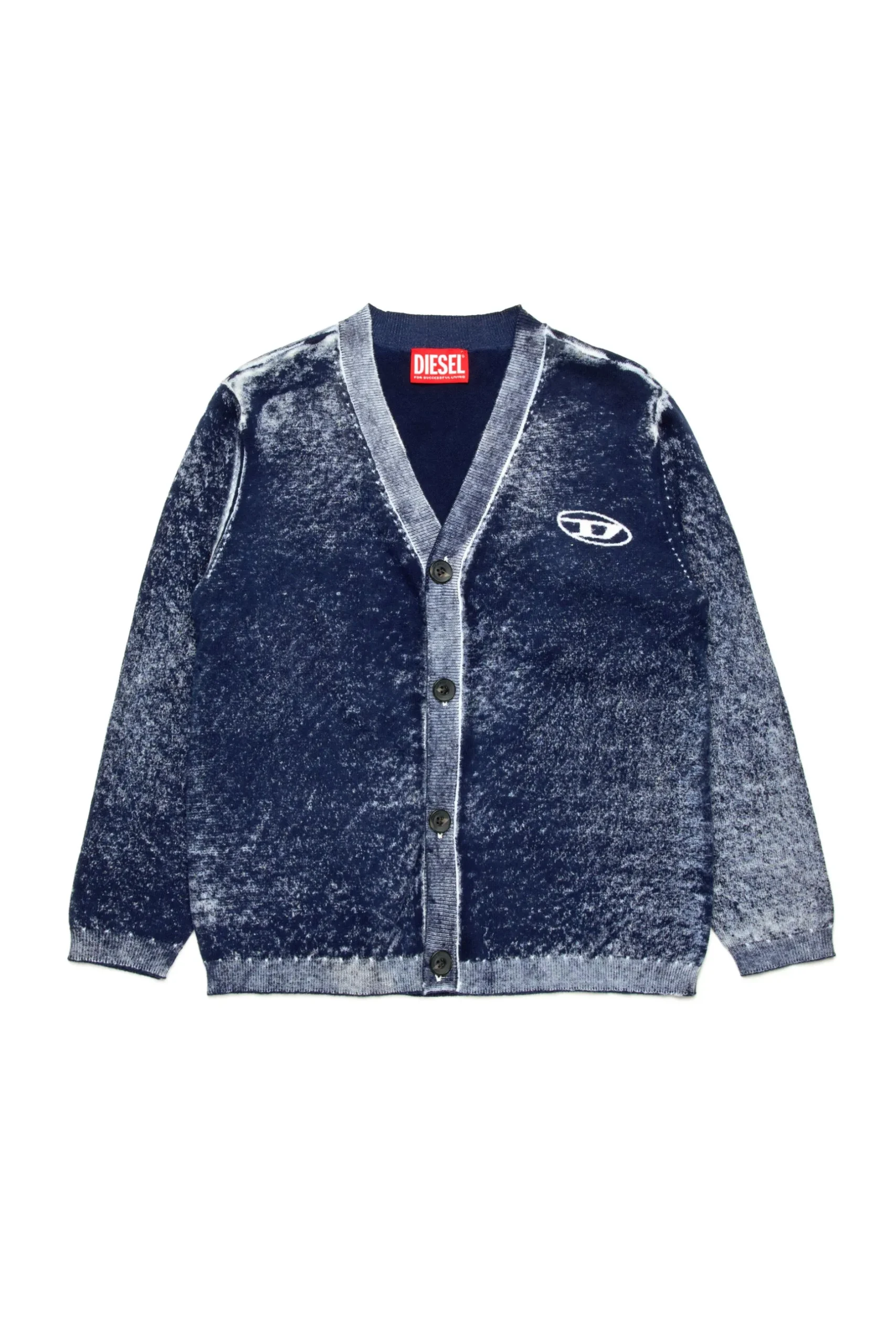 DIESEL Cardigan in cotone con stampa interna | Bambino Oval D By Diesel | Oval D By Diesel