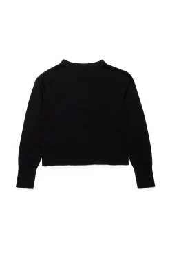 DIESEL Cardigan in maglia rasata con logo Oval D | Bambino Maglieria | Oval D By Diesel
