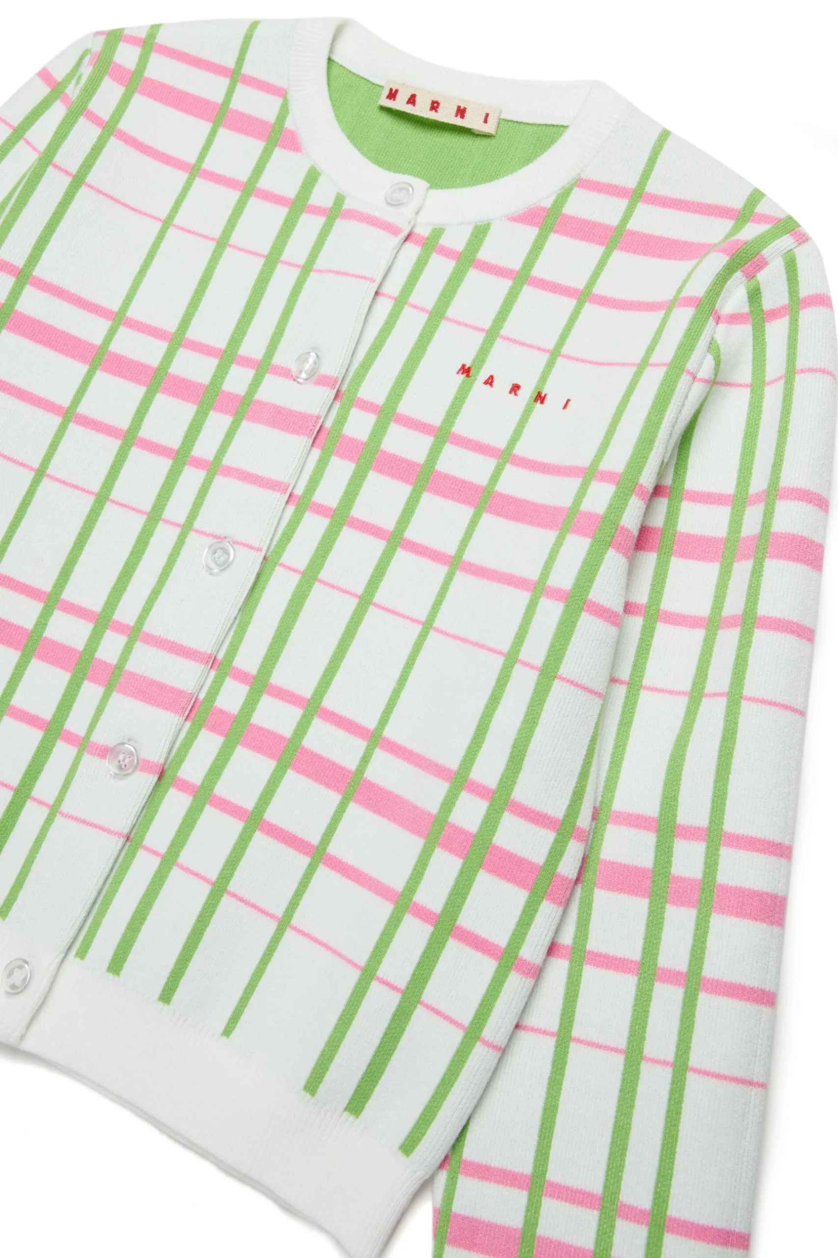 MARNI Cardigan in maglia rasata allover Check | Maglieria
