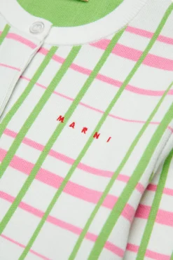 MARNI Cardigan in maglia rasata allover Check | Maglieria