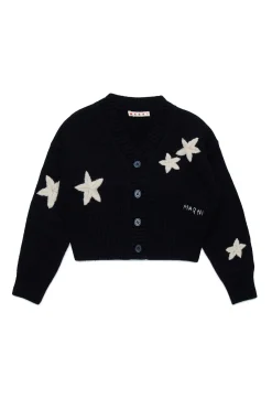 MARNI Cardigan in misto lana con stelle | Maglieria