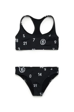MM6 MAISON MARGIELA Costume bikini allover Numeric logo | Bambino Moda Mare | Logomania