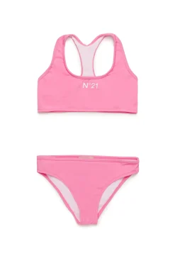N°21 Costume bikini in lycra con logo | Bambino Moda Mare | Logomania