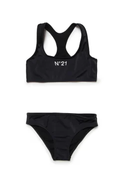 N°21 Costume bikini in lycra con logo | Moda Mare