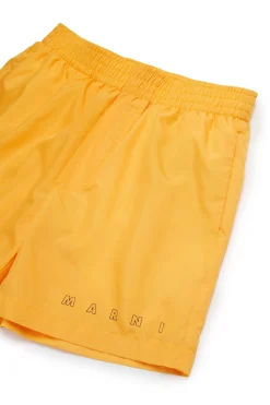 MARNI Costume boxer con logo Outline | Bambino Moda Mare | Swimwear