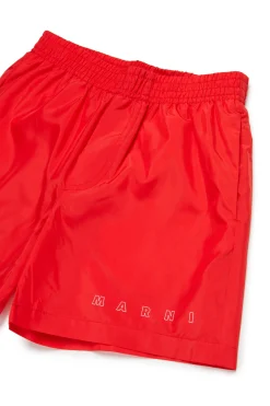 MARNI Costume boxer con logo Outline | Bambino Moda Mare | Swimwear