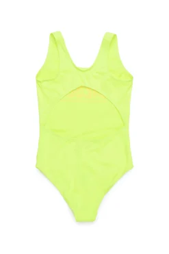 DIESEL Costume intero fluo con logo istituzionale | Bambino Moda Mare | Logomania