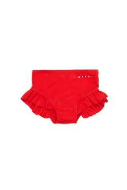 MARNI Costume slip in lycra con ruches | Bambino Moda Mare | Swimwear