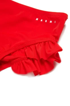 MARNI Costume slip in lycra con ruches | Bambino Moda Mare | Swimwear