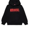 DIESEL Felpa con cappuccio e logo degradé | Bambino Logomania | Logomania