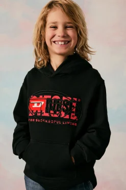 DIESEL Felpa con cappuccio e triplo logo | Bambino Logomania | Logomania