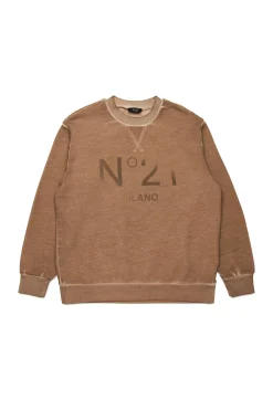 N°21 Felpa con logo in dissolvenza | Bambino Felpe