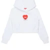 DIESEL Felpa cropped con grafica cuore | Felpe