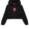 DIESEL Felpa cropped con grafica cuore | Felpe