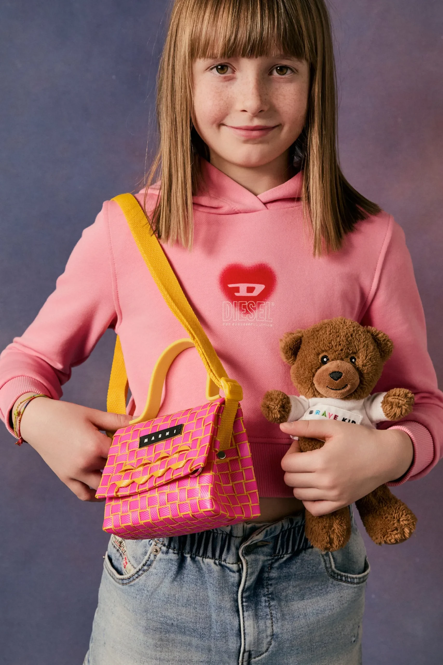 DIESEL Felpa cropped con grafica cuore | Felpe