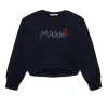 MARNI Felpa cropped girocollo con logo Flower | Felpe