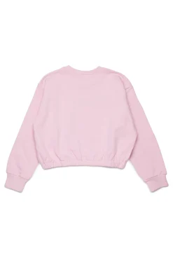 MARNI Felpa cropped girocollo con logo Flower | Felpe