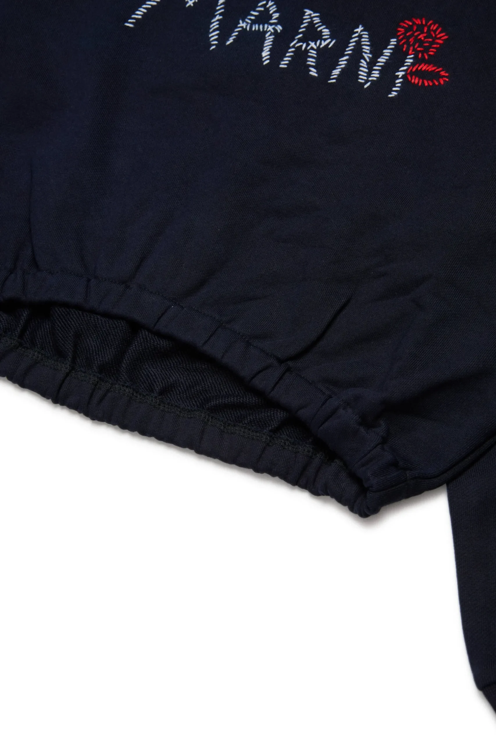 MARNI Felpa cropped girocollo con logo Flower | Felpe