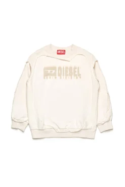 DIESEL Felpa double layer effetto destroyed | Bambino Logomania | Logomania
