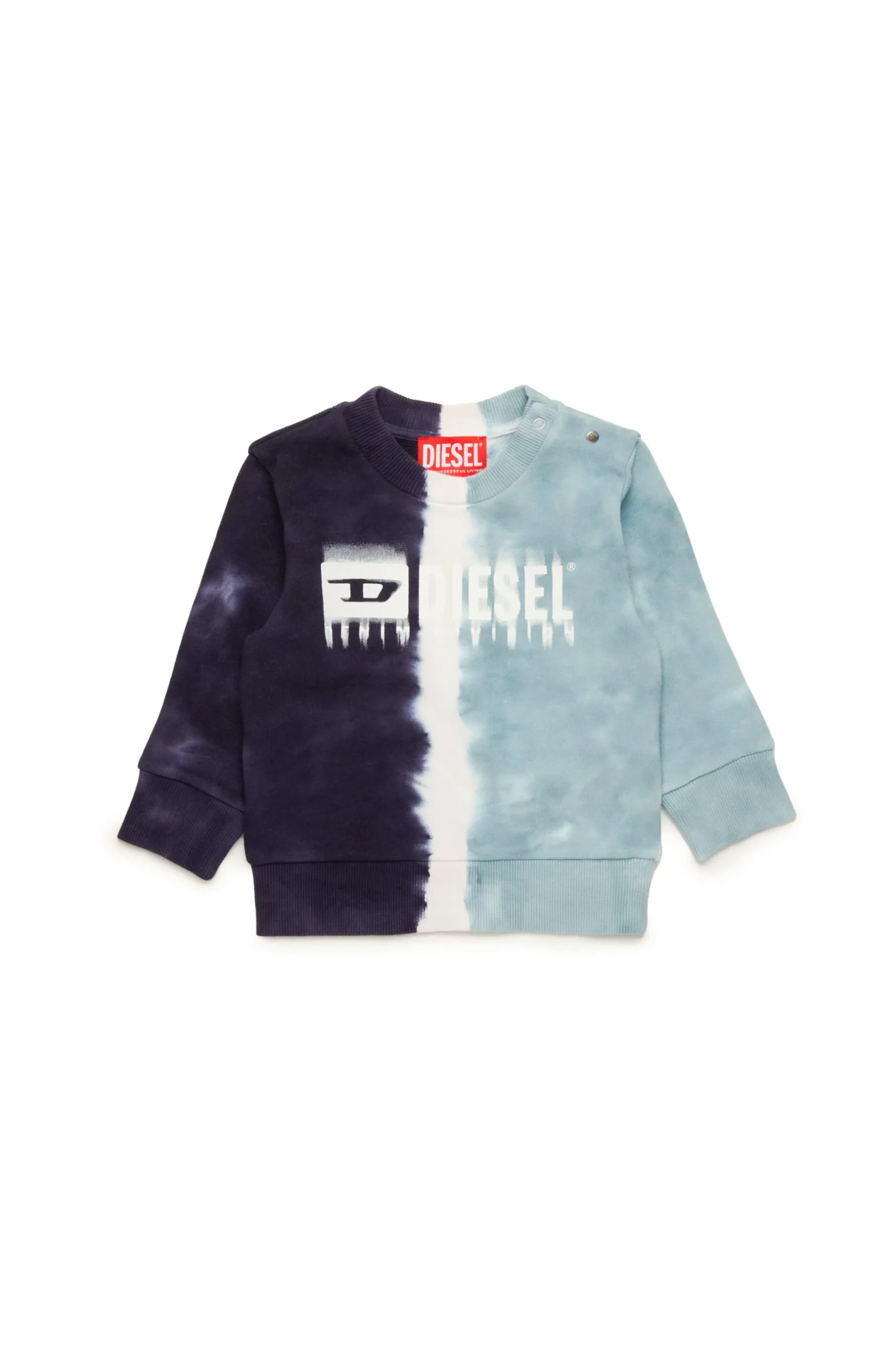 DIESEL Felpa effetto sfumato con logo degradé | Bambino Felpe | Activewear