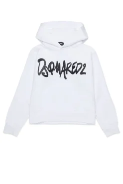 DSQUARED2 Felpa evening con logo glitterato | Bambino Felpe | Logomania