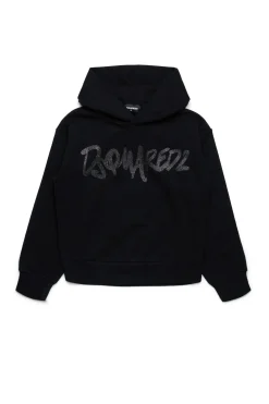 DSQUARED2 Felpa evening con logo glitterato | Bambino Felpe | Logomania