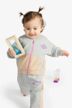 DIESEL Felpa full zip con inserti colorblock | Bambino Felpe | Oval D By Diesel