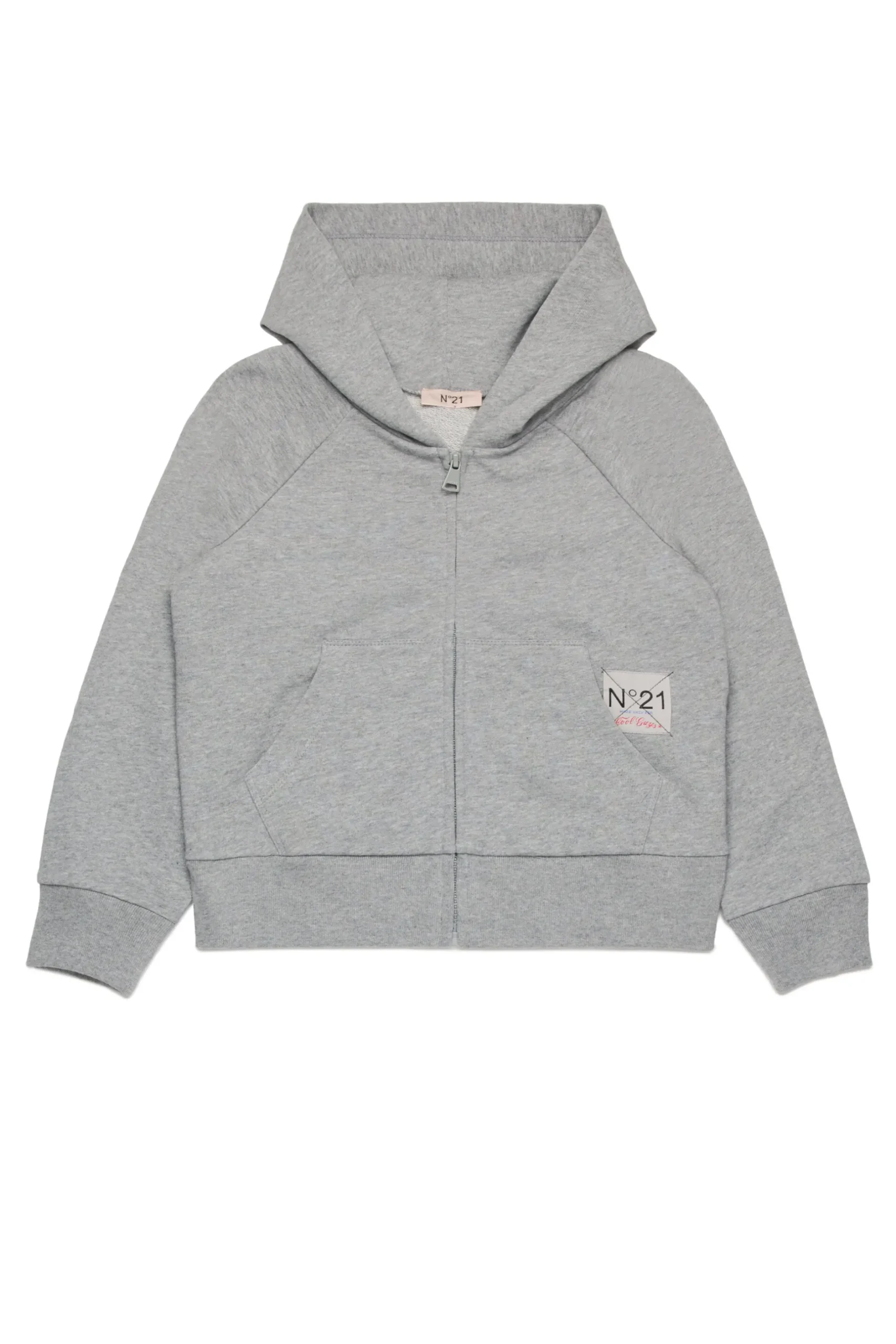 N°21 Felpa full zip con Palma in paillettes | Felpe