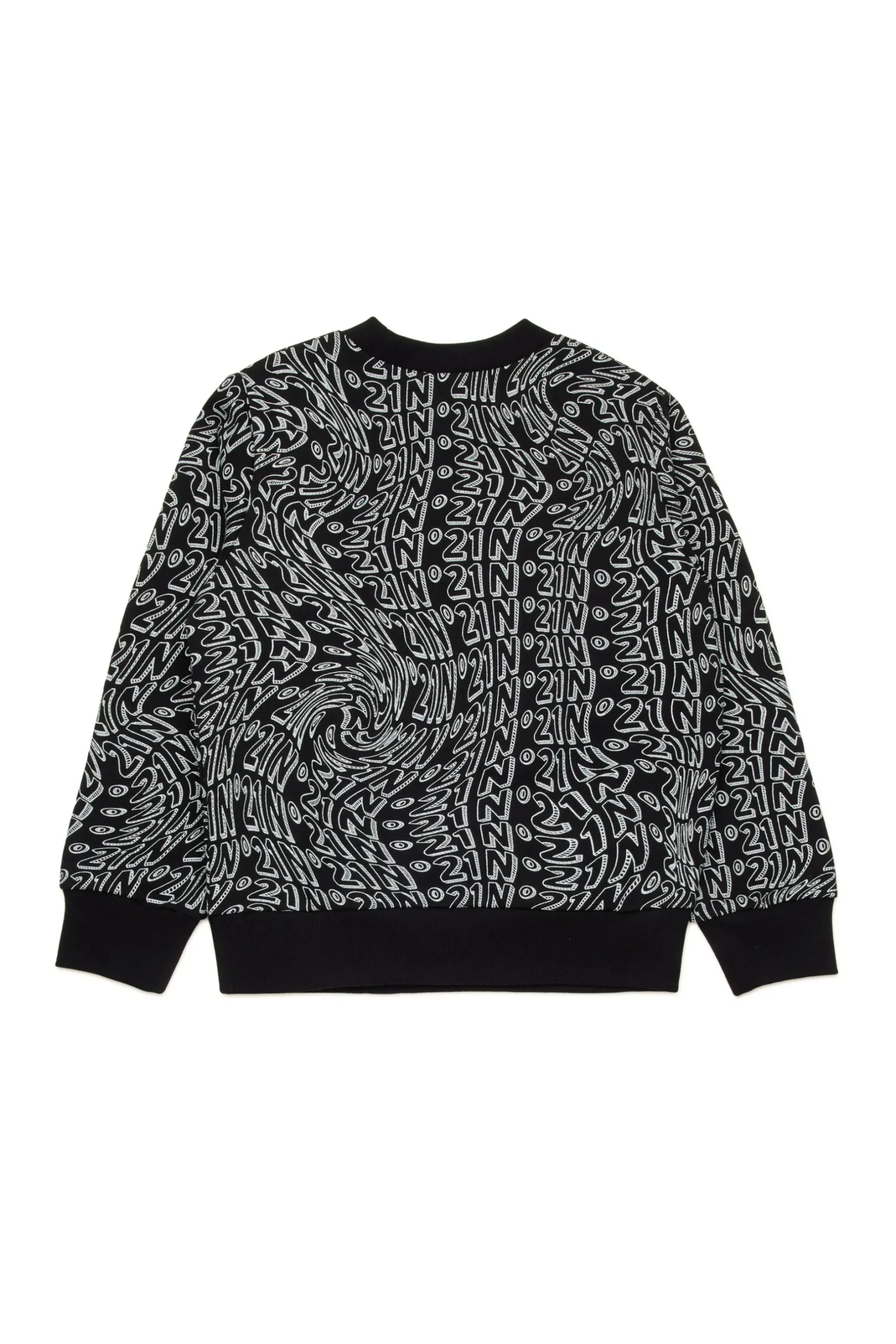 N°21 Felpa girocollo allover Glitch | Bambino Activewear | Activewear