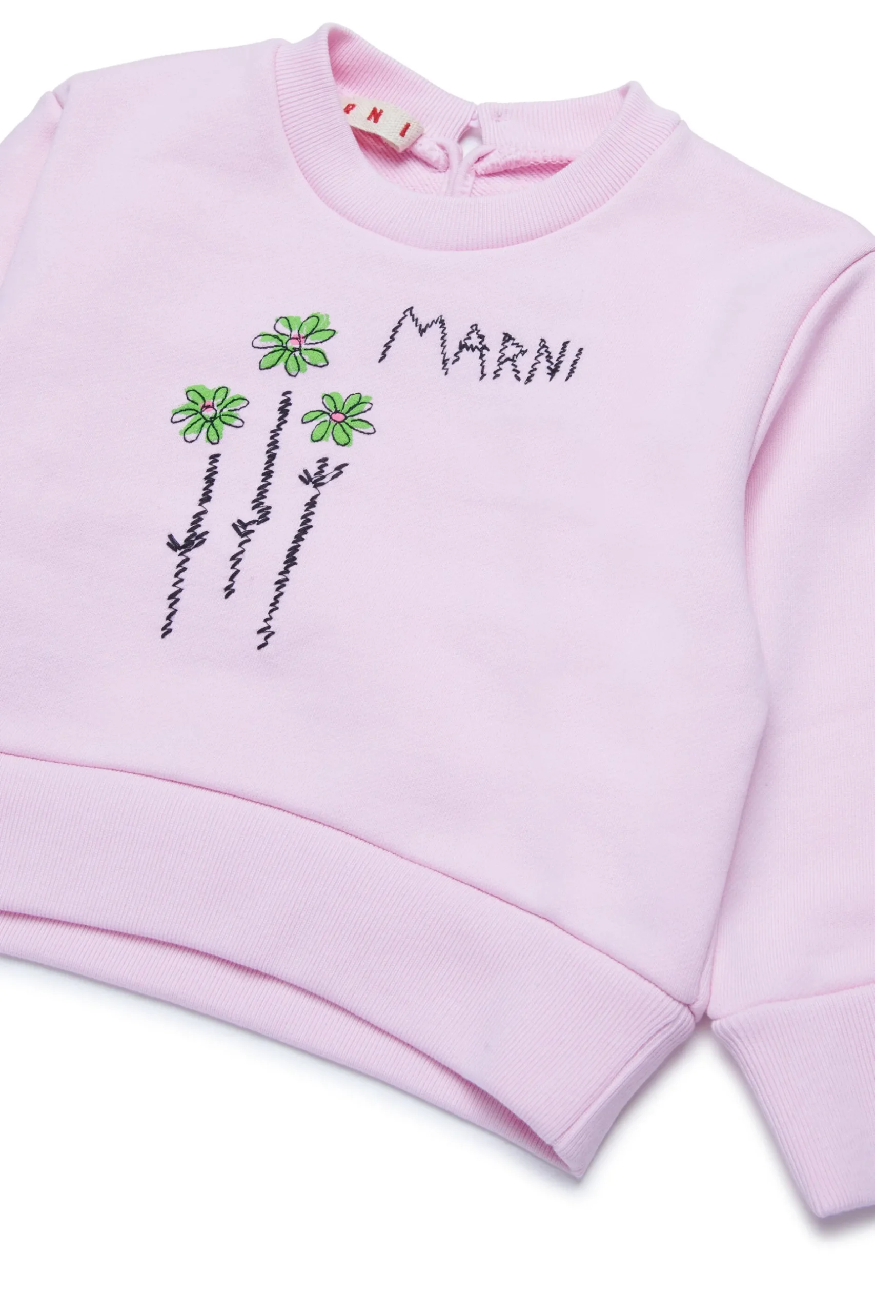 MARNI Felpa girocollo con fiorellini ricamati | Felpe